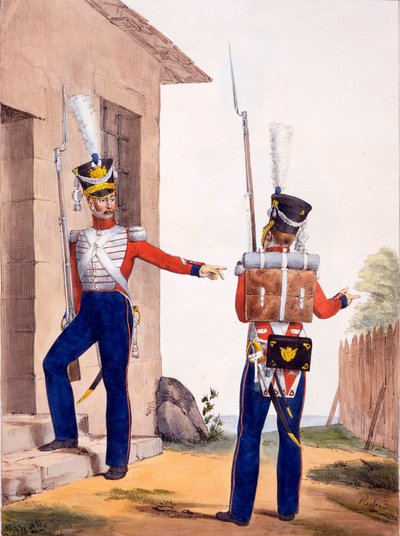 Uniforme del 8º Regimiento de Infantería de la Guardia Real Suiza, de 
